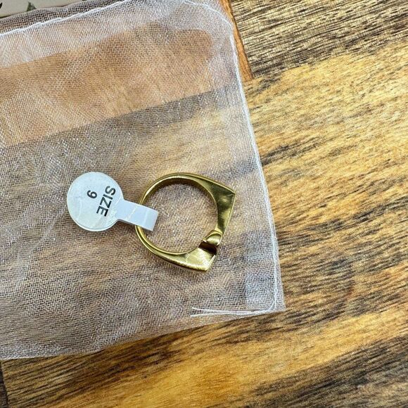 Plunder Gold Cross Ring Jewelry Design Dahlia June 9 Stainless Steel Statement - Picture 4 of 5